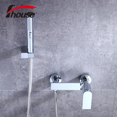 China Without Sliding Bar Exposed Shower Faucets Set Chrome Bathroom Shower Faucets Shower Sets for sale