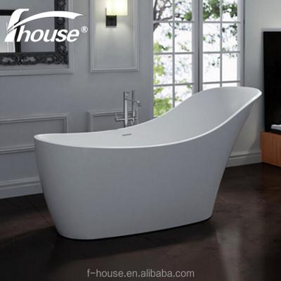 China Modern Solid Outdoor Bathroom Bathtub Freestanding Artificial Stone Bathtub for sale