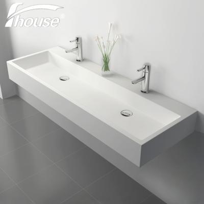 China Customized Solid Bathroom Wash Basin Wall-hung Solid Surface Sink for sale