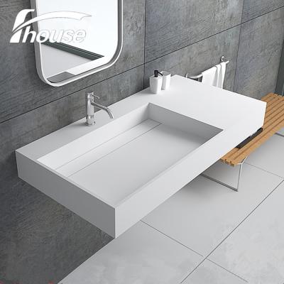 China Customized Solid Bathroom Wash Basin Wall-hung Solid Surface Sink for sale