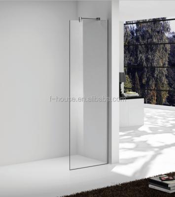 China Modern Fixed Glass Shower Panel With Holder Stationary Glass Shower Screen for sale