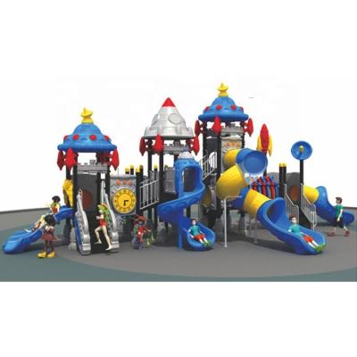 China Eco-friendly Space Castle Slides Combination China Outdoor Playground Equipment For Children for sale