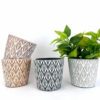 China Eco-Freindly Hot Sale Customized Logo Matte Cylinder Outdoor Home Decorative Garden Planters for sale