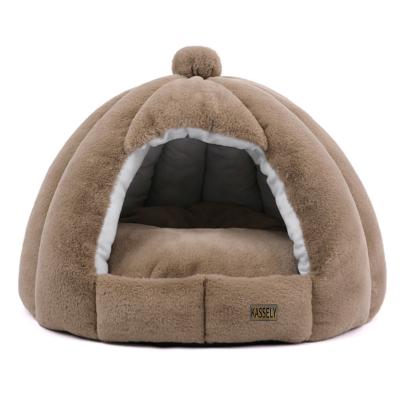 China KASSELY Breathable Cat Bed Cave for Cats and Dogs Bed Hut with Removable Indoor Pet Cat Condos for sale