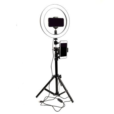 China Cheap Selfie LED Ring Light Phone Holder Video Ring Light RL-10 With Stand And--Tripod for sale