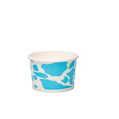 China Disposable Ice Cream Paper Cup Disposable Ice Cream Take Away Paper Cup With Lid for sale