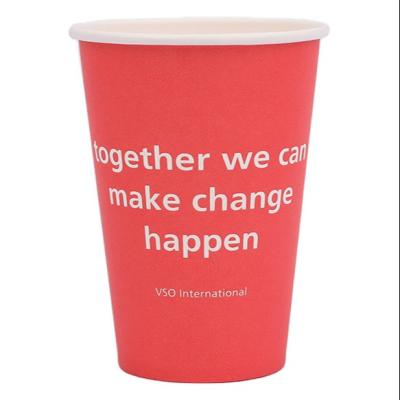 China Characters Red Paper Coffee Cup Plant Eco - Friendly Disposable Wholesale Custom Printed for sale