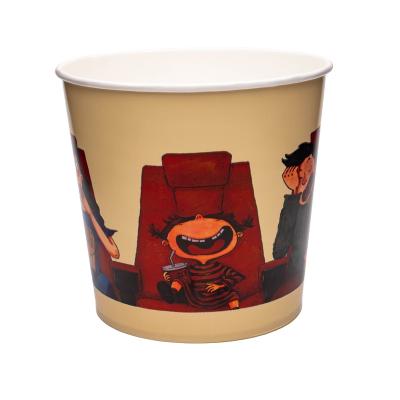 China Custom High Quality Disposable Popcorn Paper Cups Bowls Popcorn Buckets Disposable Paper Bucket For Popcorn for sale