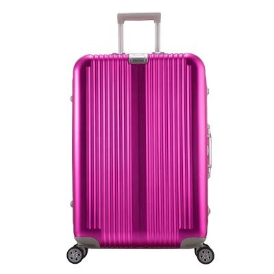 China Wholesale Hot Selling 28 Inch Pink Fashion Women's Aluminum GKO Aluminum Case With TSA Lock Luggage Bag Travel Trolley for sale