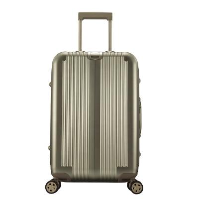 China GKO Aluminum 24 Inch Champagne Gold Luxury Aluminum Luggage Trolley Bags For Business for sale