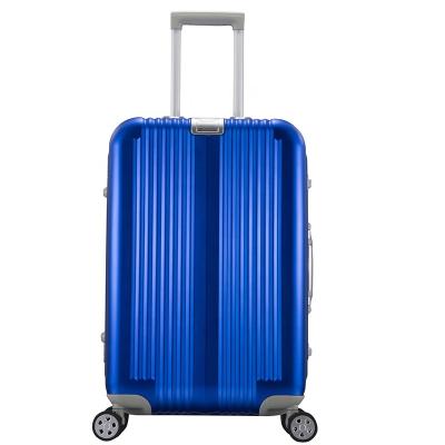 China GKO Aluminum 24 Inch Blue Magnesium Aluminum Alloy Luggage Bag Travel Set Classic Suitcases for sale