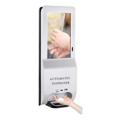 China 22inch Indoor Sensor Sanitizer Dispenser LCD Advertising Display Hand Sanitizing LCD Digital Signage for sale