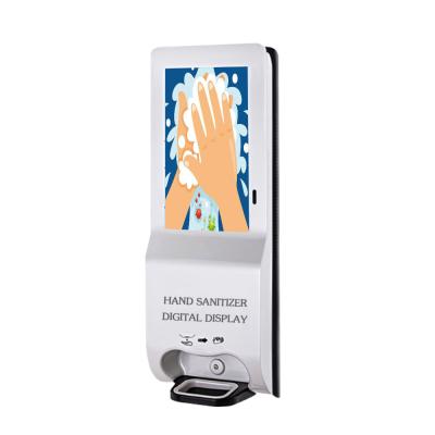 China 22inch Automatic Hand Sanitizer LCD Digital Signage Touchless Auto Dispenser LCD Advertising Display for sale