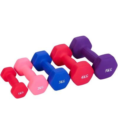 China Commercial Use Heavy Duty Urethane Training Fitness Device Dumbbell Rubber Coating Set for sale