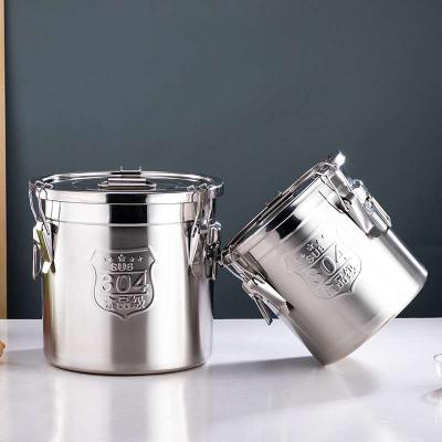 China Airtight Size Stainless Steel Barrels Bucket Metal Milk Pot for sale