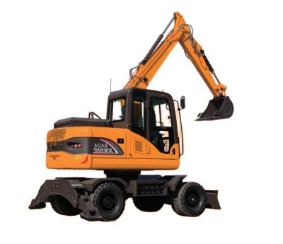 China Building Material Stores Shandong 8ton 0.3m3 Low Fuel Consumption Wheeled Hydraulic Excavator for sale