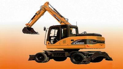 China Building Material Stores Wheel Crawler Excavator 85 Wheel Excavator Grapple 8ton 6 Ton Wheel Excavator for sale