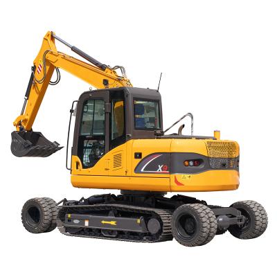 China Construction Material Shops 8 Ton 8.5ton Construction Equipment Wheel And Crawler Excavator Hydraulic Excavator for sale