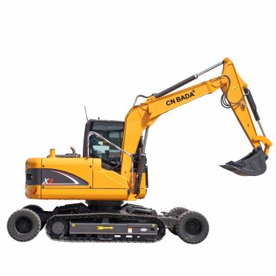 China Construction Material Stores Mini Excavator 5.5 Ton Excavator 8.5ton Hydraulic Crawler Wheel Crawler Excavator for sale