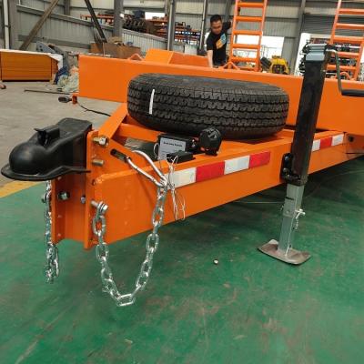 China Q325 Multifunctional Trailer 4 Wheels Steel Excavator Trailer For Sale 5300*2600*750mm for sale