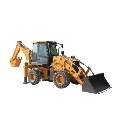 China Building Material Stores 2.5ton Backhoe Loader Construction Equipment Front Loader and Excavator Performance Articulated Compact Backhoe Rear Loader for sale