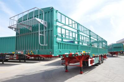 China Goooseneck Goods Equipment Side Wall Barrier Semi Trailer Heavy Bulk Cargo Semi Trailer Barrier Cargo Semi Trailer Medium And Long-Lasting Transportation for sale