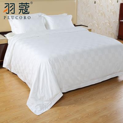 China 2021 Five Star Hotel Manufacturer White Hotel Bedding Sheet Linen Set Wholesale Nondisposable for sale