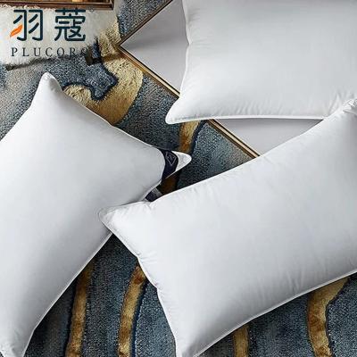 China Cheap 5 Star Goose Cooling Down Feather Pillow Selling Luxury White Cotton Home Hotel Bed Pillows for sale