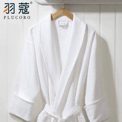 China QUICK DRY Hotel Waffle Bathrobes With Customized Embroidery Logo 100 Cotton Spa Waffle Bathrobe Set for sale