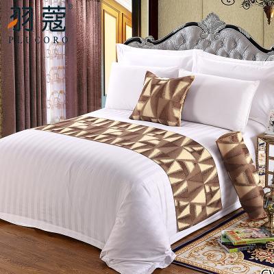 China New European Style Customized Hotel Bedspreads Bed Cover Bed Runner Set Hotel Nondisposable for sale