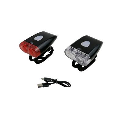 China ABS China LED Bicycle USB Rechargeable Bike Lights Front And Rear for sale