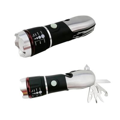 China Emergency Car Safety Hammer Led Torch Buzz Light Multi-Tool Flashlight Flashlight for sale