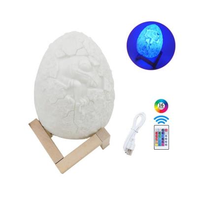 China 2020 New Room 3D USB Touch Sensor Bedside Dinosaur Egg Light Led Night Lamp For Kids for sale