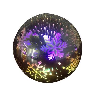 China Festival Decoration Holiday Party Home Table Christmas Led Lights Craft Ball Christmas Glass Decoration for sale