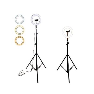 China 8 Inch LED Ring Fill Light Phone Holder Circle Selfie Stand with Tripod for Living JYL-1774 for sale