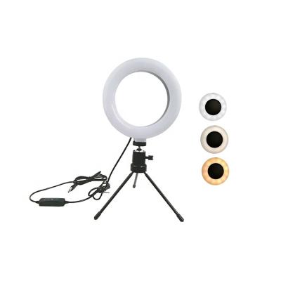 China Portable 6 Inch Selfie Circle Fill Led Table Ring Light With Tripod Stand JYL-1751 for sale