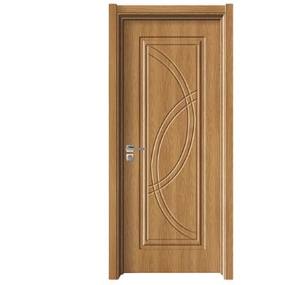 China Modern Interior Mahogany Wood Fluted Door Interior Door PVC MDF Wood Door for sale