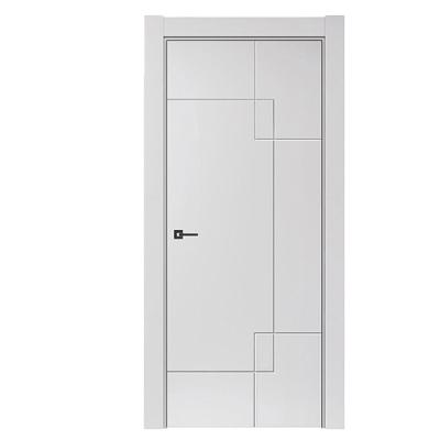 China Latest Design Modern Door Interior Door Room PVC Film MDF Wood Panel Hotel Front Door Main for sale