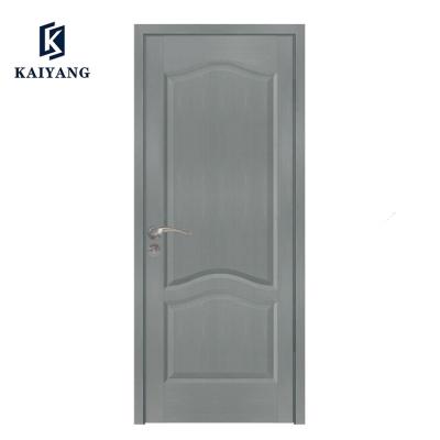 China Modern Hot Sales Promotion PVC Interior Double Door MDF Glass Panel Door for sale