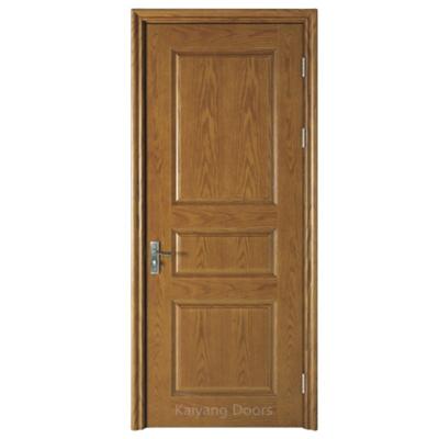 China Modern Solid Black Wood Interior Hotel Side Opening Swing Doors Polymer Finished 1 YEAR for sale