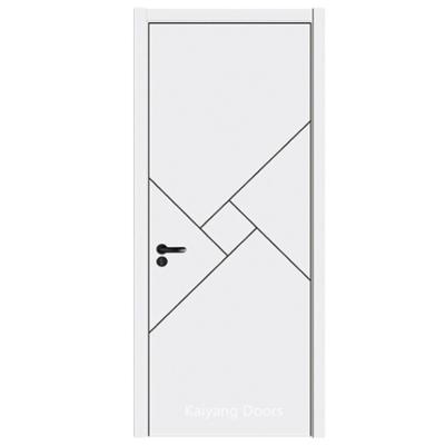 China Excellent Sound Popular White Paint Isolation Luxury Interior Veneer Wood Doors Solid Design for sale