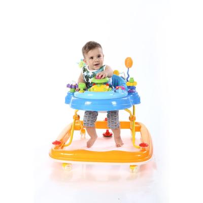 China Baby walker with bumper and crystal wheels cute and lovely new design plastic music portable baby walker with high quality for sale