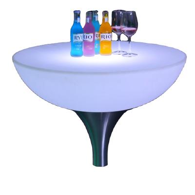 China Friendly Environment small wedding night club Waterproof led cocktail square dinner bar coffee table for sale