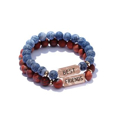 China Wholesale 2019 Modern Natural Stone Bracelet DIY Kit Making Alloy Charm Expensive Custom Friendship Time Unisex Bracelet for sale