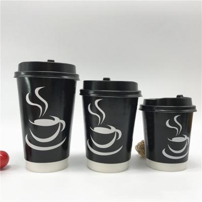 China Disposable High Quality Custom Printed Double Wall 8oz Paper Cup Cups Eco Friendly for sale