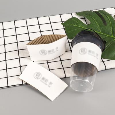 China Custom Recyclable Paper Cup Hot Sleeve Printing Paper Coffee Cup Sleeve With Logo Coffee Paper Cups for sale