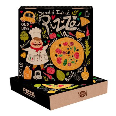 China Wholesale Customized Disposable Logo Pizza Box Design Eco-friendly Flip-Open Pizza Boxes 6/8/12/0/12/14/16/18 Inch for sale