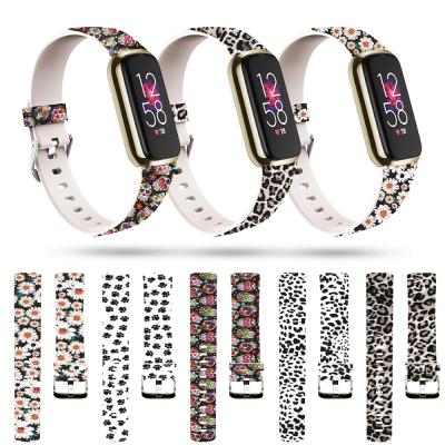 China Lianmi Quick Sport Band Watch Soft Rubber Realease Replcement Custom Print For Fitbit Silicone Strap Band For Fitbit Luxe for sale