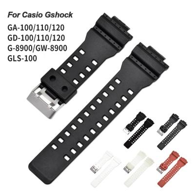 China Realease Replcement Quick Watch Band Lianmi Fashion Watch Band For Casio Gshock Ga-100/110/120/150/200/300 Resin Strap Replacement PU Watch Band for sale