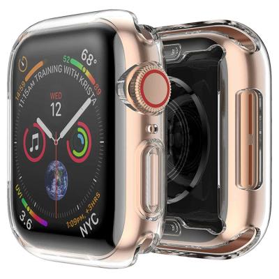 China Hot Selling Clear Watch Case Lianmi Full Cover Transparent Tpu Cover Realease Replcement Quick Protective Watch Case For Apple Watch 38mm 40mm 42mm 44mm for sale